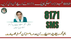 BISP فیز 2 ادائیگی کا چیک 8171 کے ذریعے آن لائن کریں۔