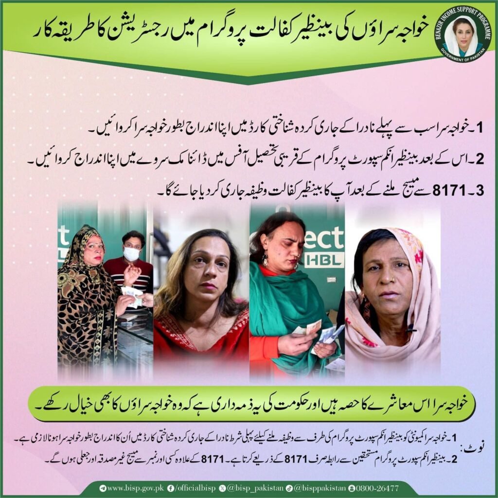 Cash Assistance For Transgenders Under Benazir Kafaalat Progrmme